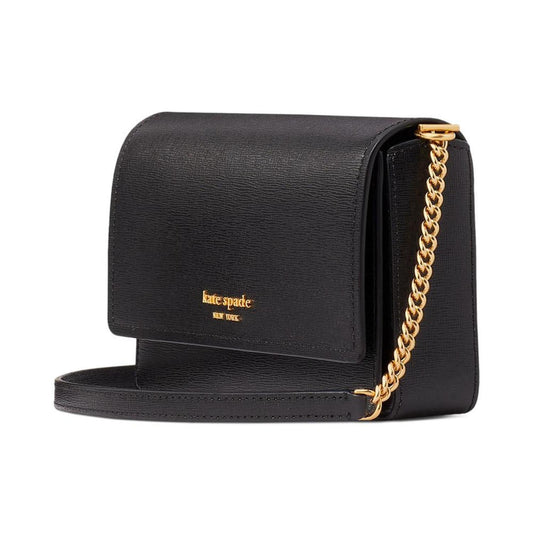 Morgan Saffiano Leather Flap Chain Wallet