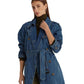 Petite Denim Trench Coat