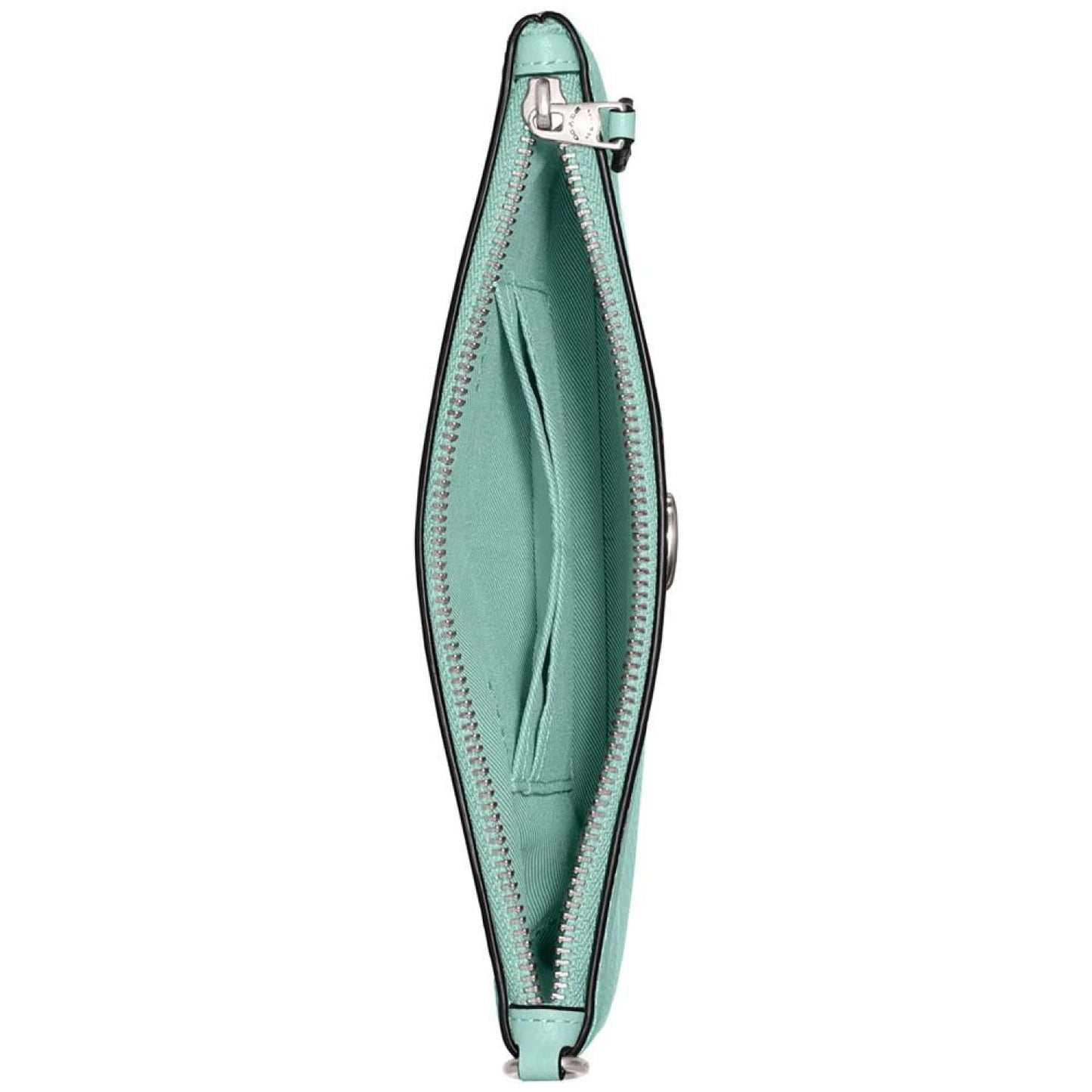 Polished Pebble Leather Small Zip-Top Wristlet