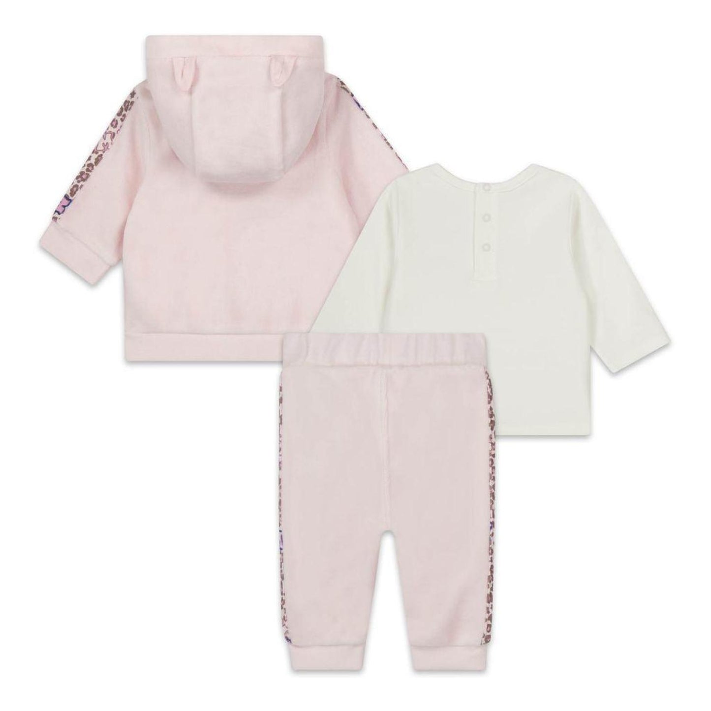 Pale Pink Trousers, Cardigan & T-Shirt Set