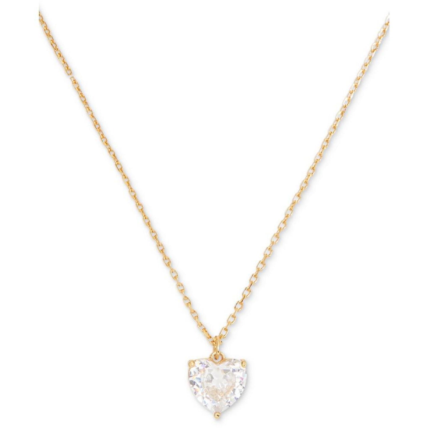 Gold-Tone Birthstone Heart Pendant Necklace, 16" + 3" extender