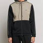 Saggy Full Zip Hoodie Sweatshirt In Black/khaki