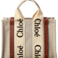 Chloé Woody Small Canvas & Leather Tote