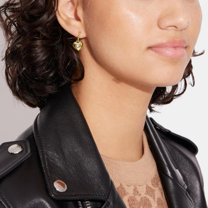 Coach Outlet Heart Huggie Earrings