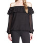 Clip Chiffon Off Shoulder Top