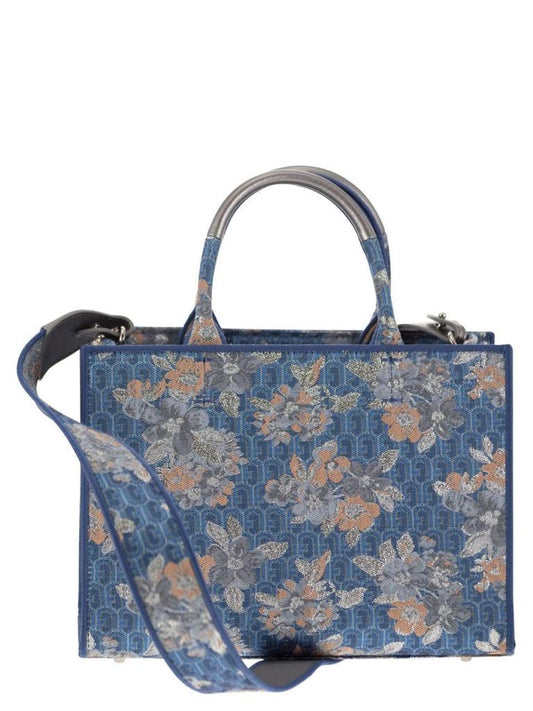 Furla Floral Jacquard Small Tote Bag