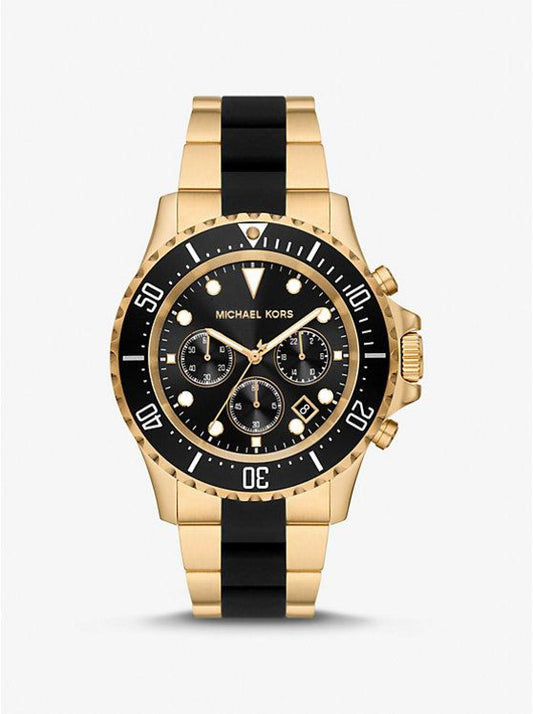 Oversized Everest Gold-Tone and Silicone Watch