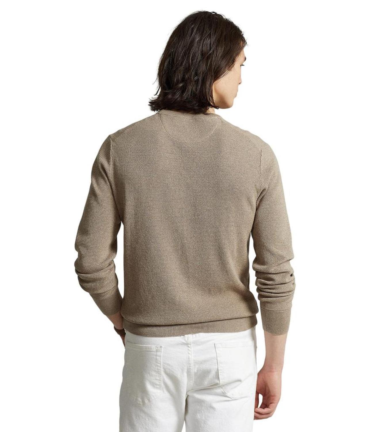 Textured-Knit Cotton Sweater