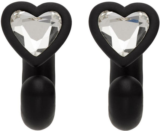 Black 'The Charmed Heart' Earrings