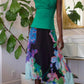 Floral Midi Skirt In Orchid Bloom