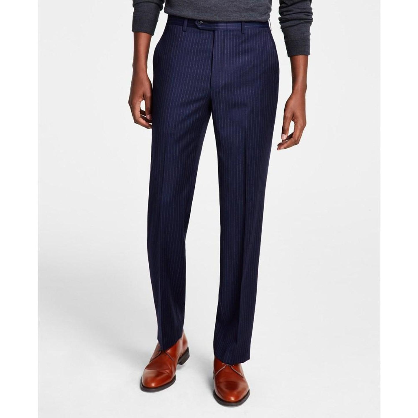 Men's Pinstripe Classic-Fit Wool Stretch Suit Separate Pants