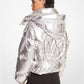 Metallic Ciré Puffer Jacket