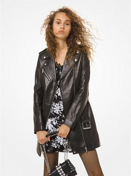 Leather Moto Dress