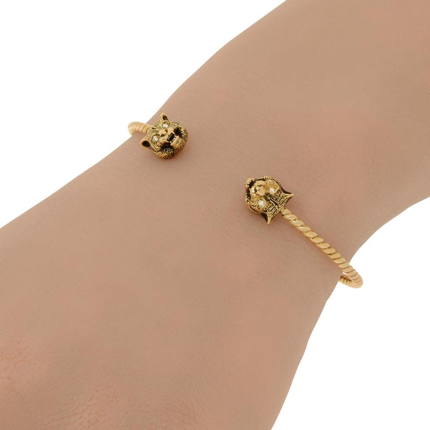 Gucci Le Marche Des Merveilles 18K Yellow Gold, Diamond Cuff Bracelet YBA526320001016