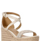 Michael Michael Kors Serena Logo Printed Wedge Sandals