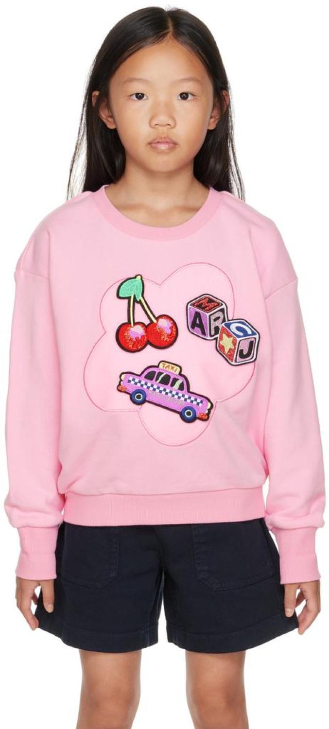 Kids Pink Urban Jungle Detachable Patch Sweatshirt