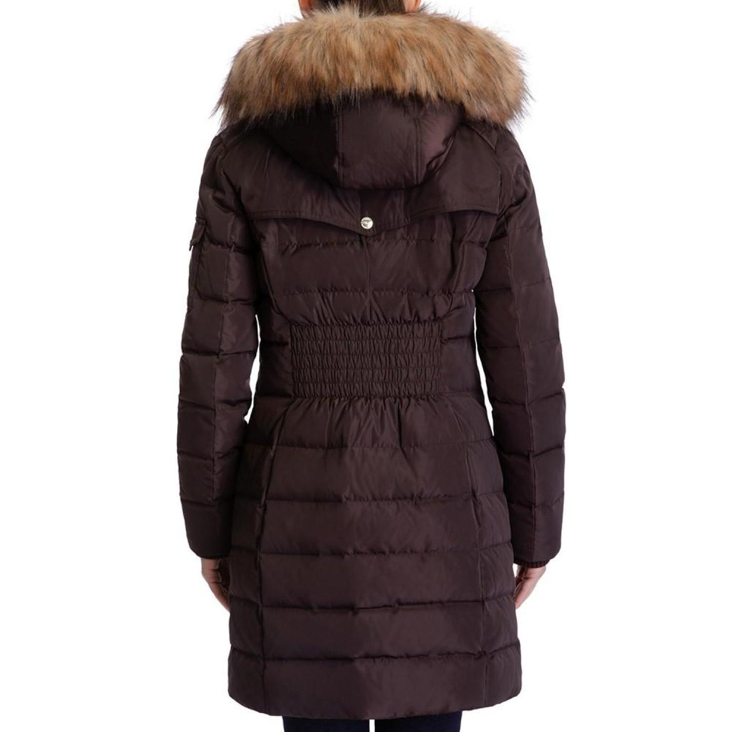 Women's Petite Faux-Fur-Trim Hooded Puffer Coat, Created for Macy's
