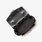 Manhattan Medium Contrast-Trim Leather Satchel