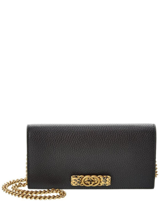 Gucci Leather Wallet On Chain