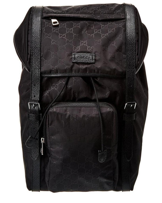 Gucci GG Nylon & Leather Backpack