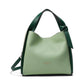 Knott Colorblocked Pebbled Leather Medium Crossbody Tote