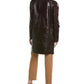 Michael Kors Collection Croc-Embossed Leather Coat