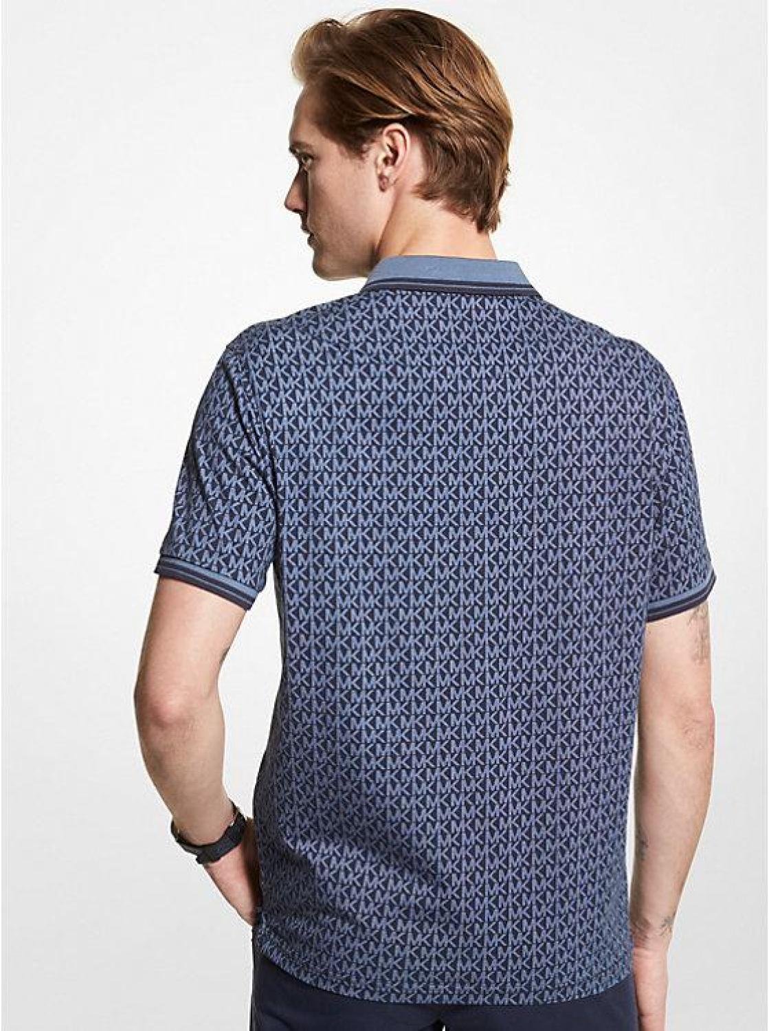 Greenwich Logo Print Cotton Jersey Polo Shirt