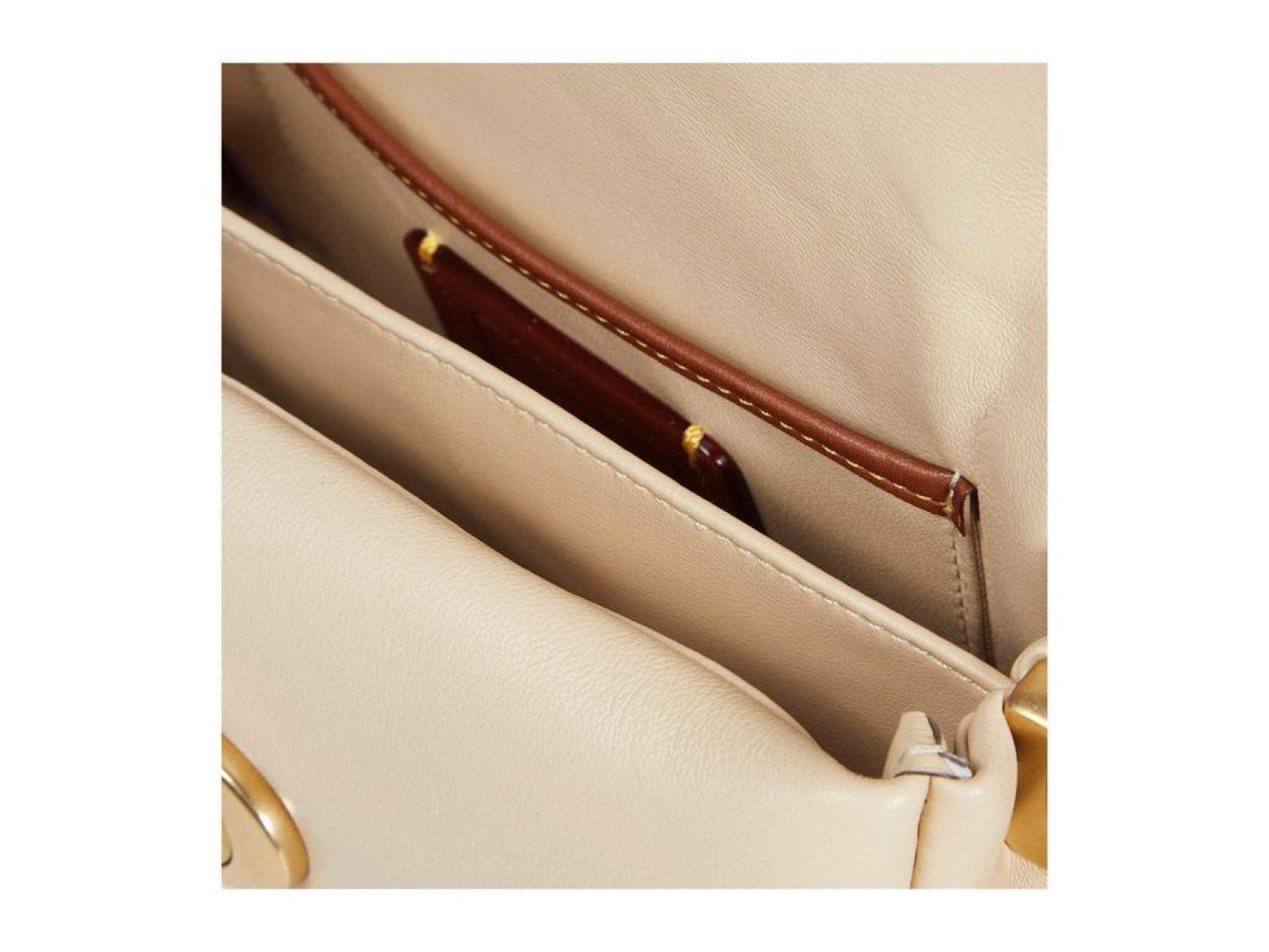 Leather Covered C Closure Pillow Tabby Shoulder Bag 18