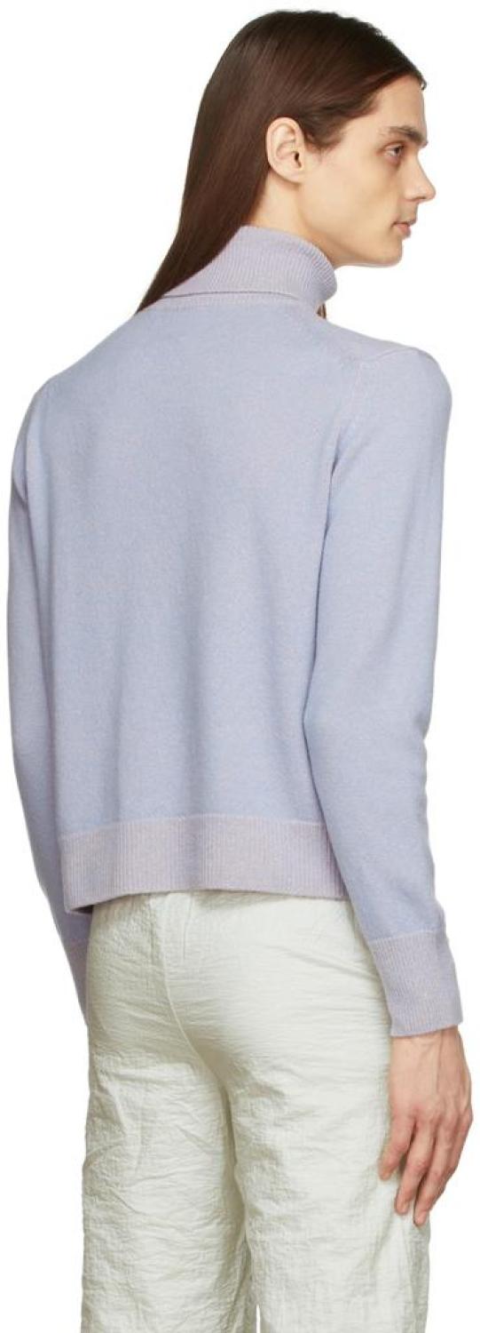 Purple 'The Plaited' Turtleneck