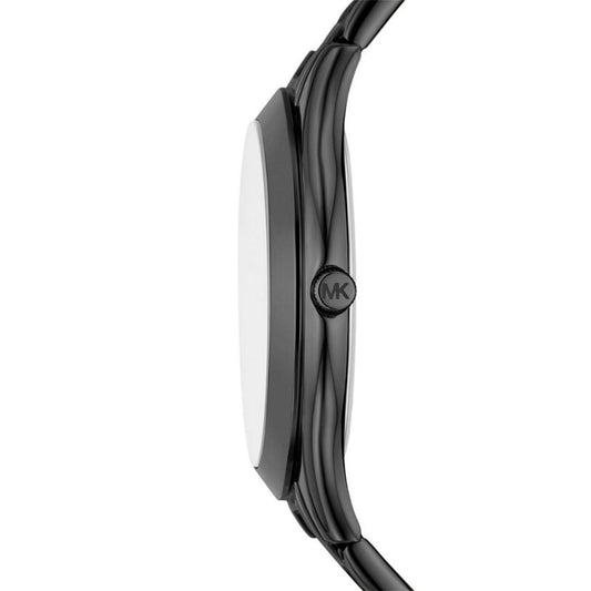Women's Slim Runway Three-Hand Black Stainless Steel Watch 42mm