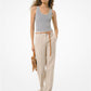 Ribbed Stretch-Viscose Tank Top
