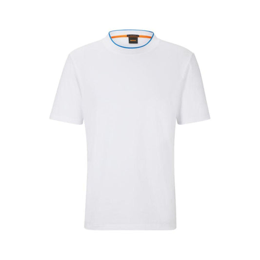 Relaxed-fit T-shirt in cotton jersey with detailed collarband