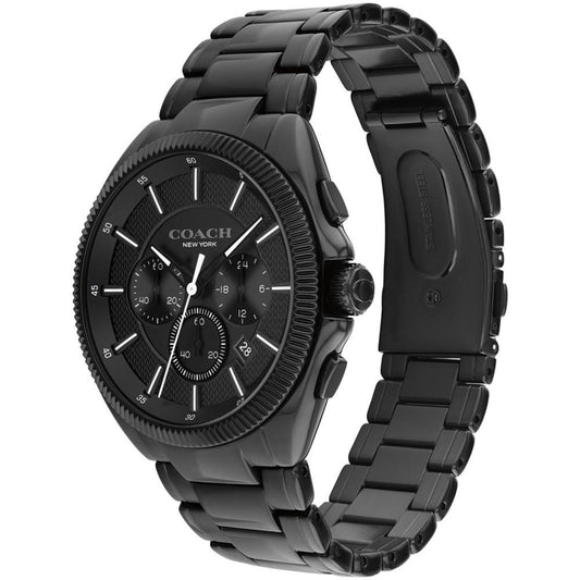 Men's Jackson Black Stainless Steel Bracelet Watch 45mm