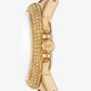 Oversized Camille Pavé Gold-Tone and Tortoiseshell Acetate Watch