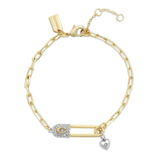 Faux Stone Signature Pin Link Bracelet