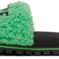 Green Bouclé Sandals