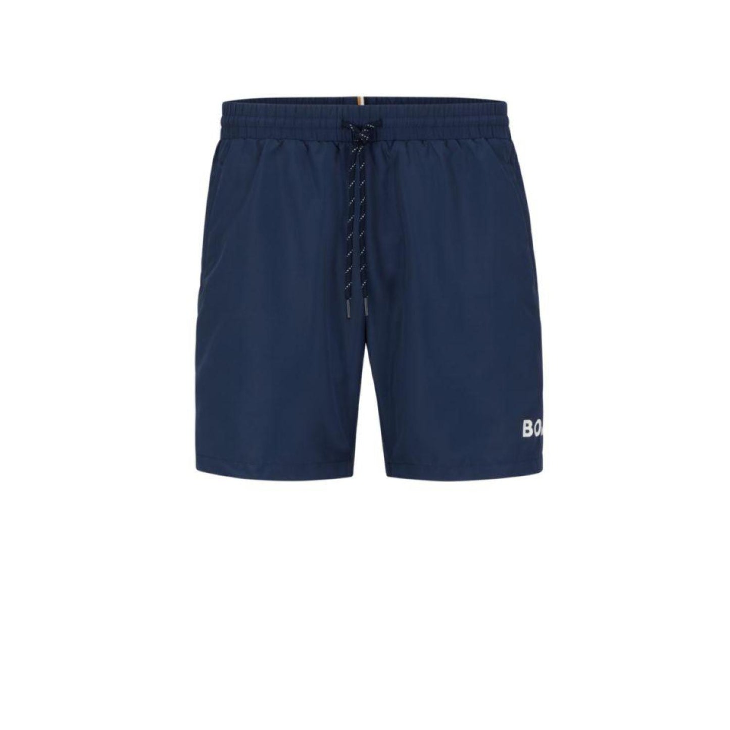 Quick-drying swim shorts with logo and piping