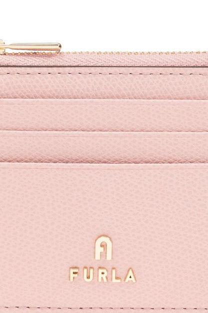 Furla Logo Plaque Zip-Up Card Holder