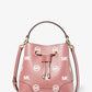 Mercer Small Logo Embossed Leather Bucket Bag