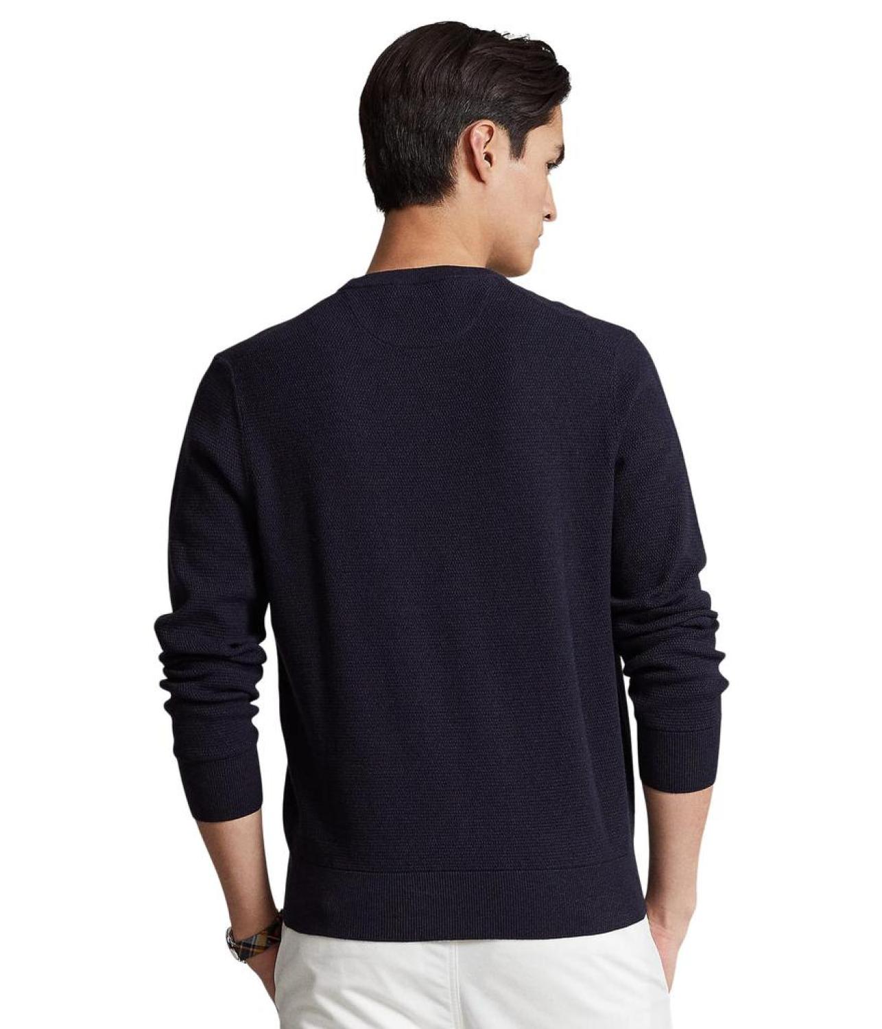 Textured-Knit Cotton Sweater
