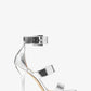 Amal Metallic Snake Embossed Leather Sandal