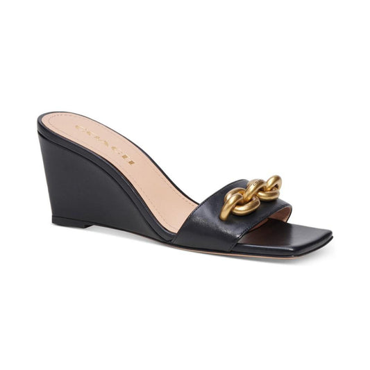 Women's Elsie Chain-Trimmed Slide Wedge Sandals
