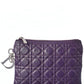 Dior Purple Cannage Leather Cannage Pouch (Authentic Pre-Owned)