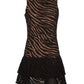 Michael Michael Kors Zebra Eyelet Ruffled Mini Dress
