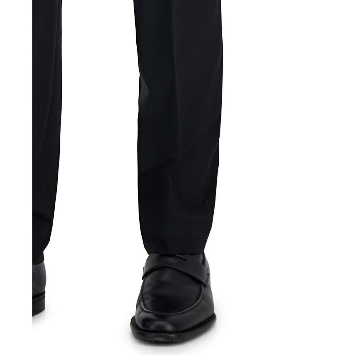 Men's Modern-Fit Solid Wool Blend Suit Trousers