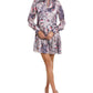 Marchesa Notte Floral Textured Charmeuse Mini Dress