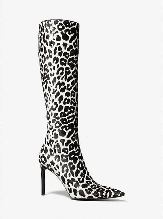 Tatjana Leopard Print Calf Hair Boots