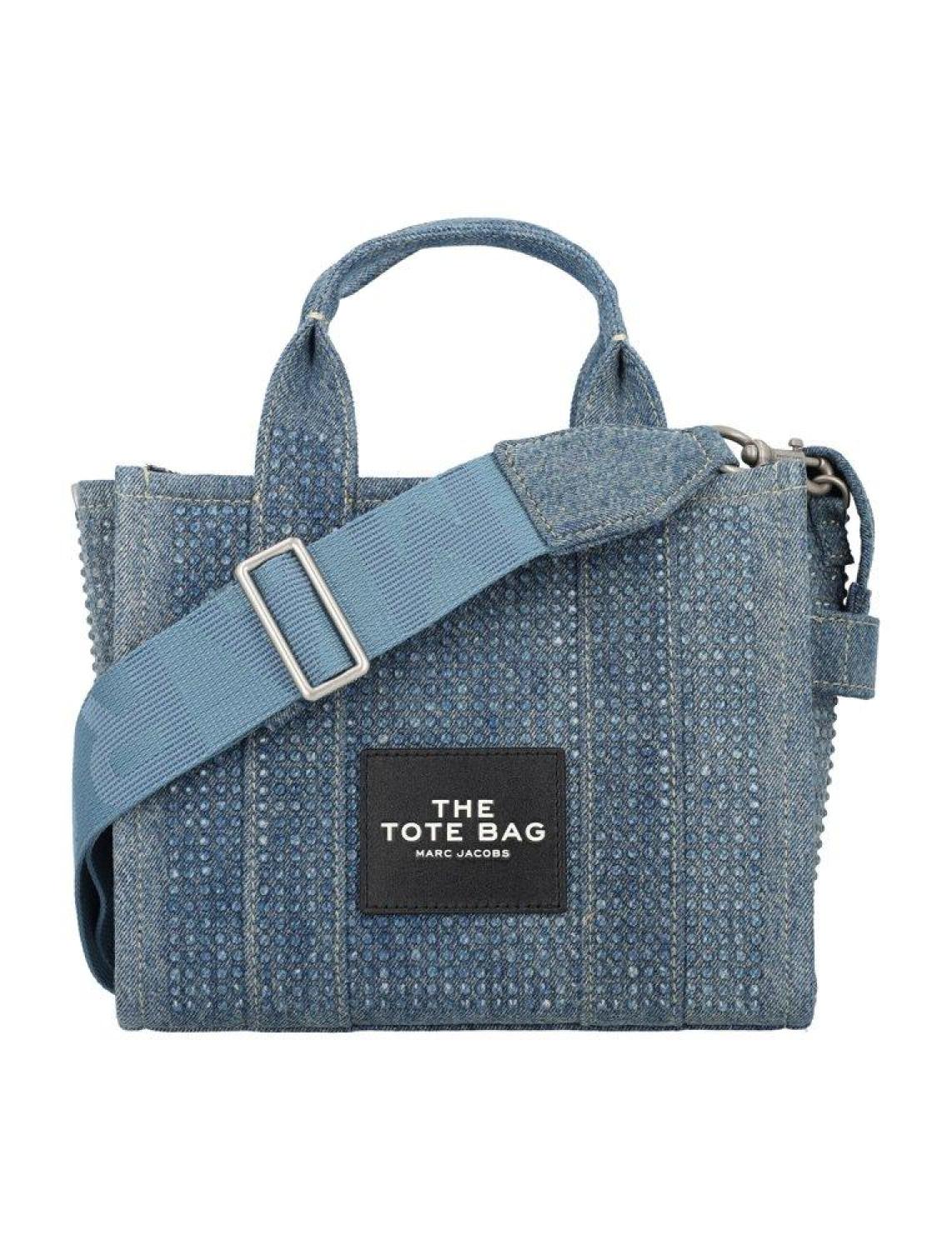 Marc Jacobs Logo Patch Embellished Denim Tote Bag