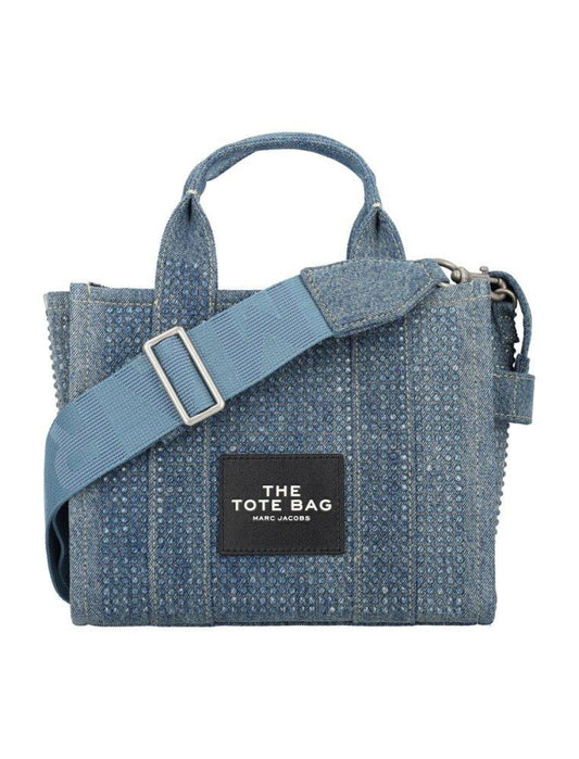 Marc Jacobs Logo Patch Embellished Denim Tote Bag