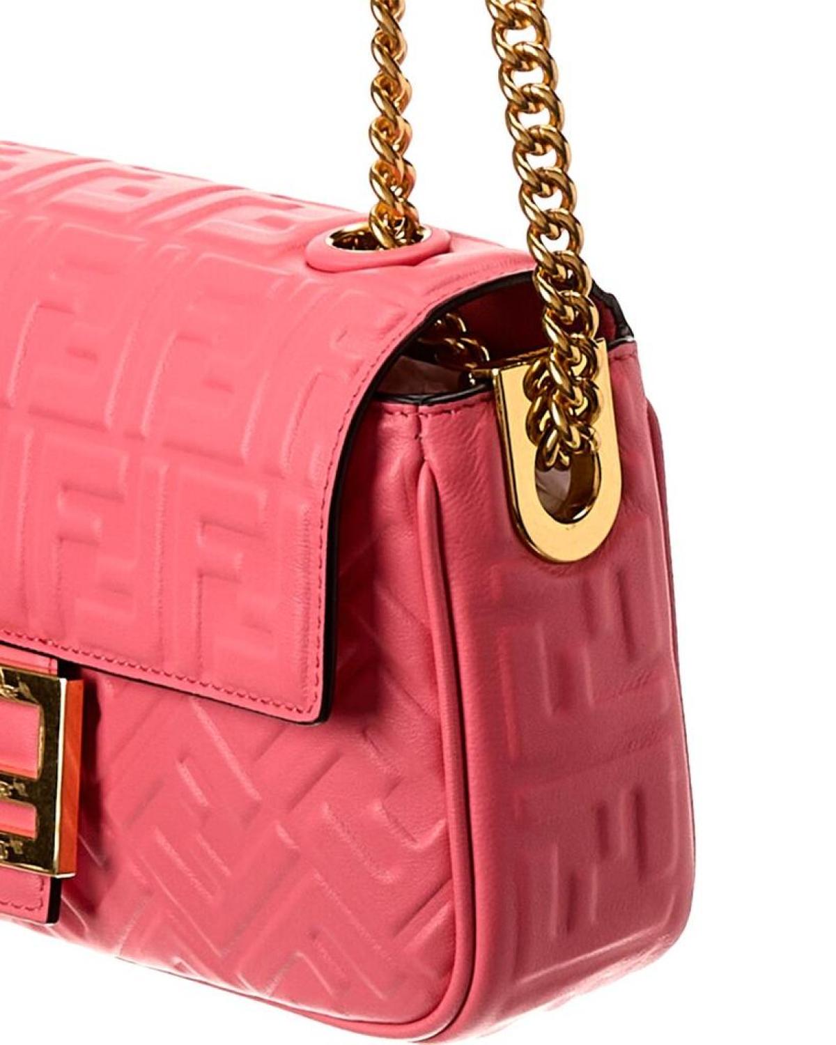 Fendi ff leather shoulder bag deals